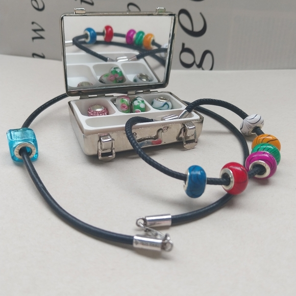 Sterling Silver Colorful Beaded Necklace - Picture 12 of 16